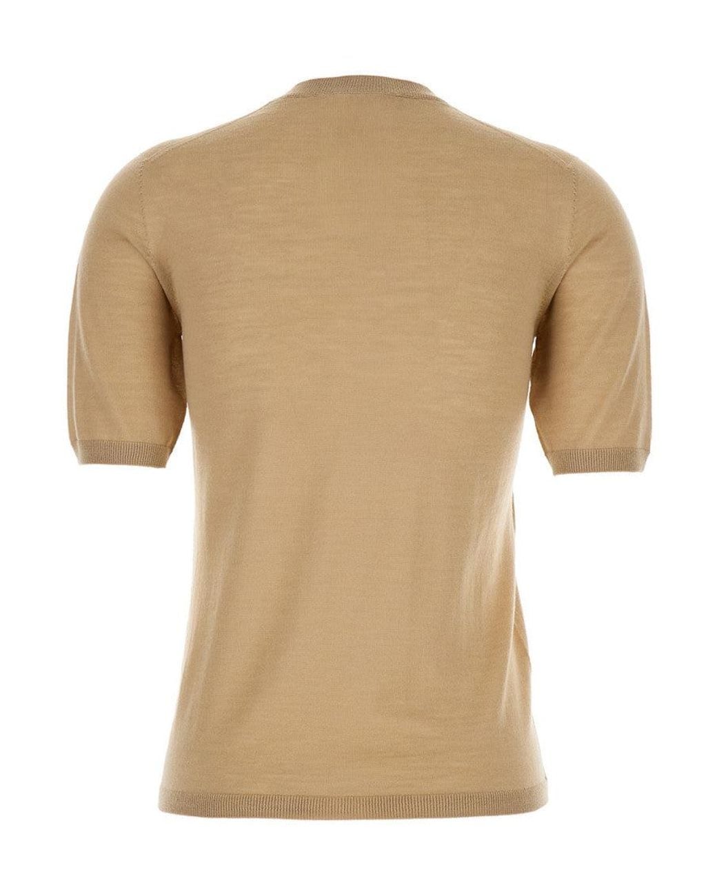 Max Mara Natural Solid Crew Neck Sweater