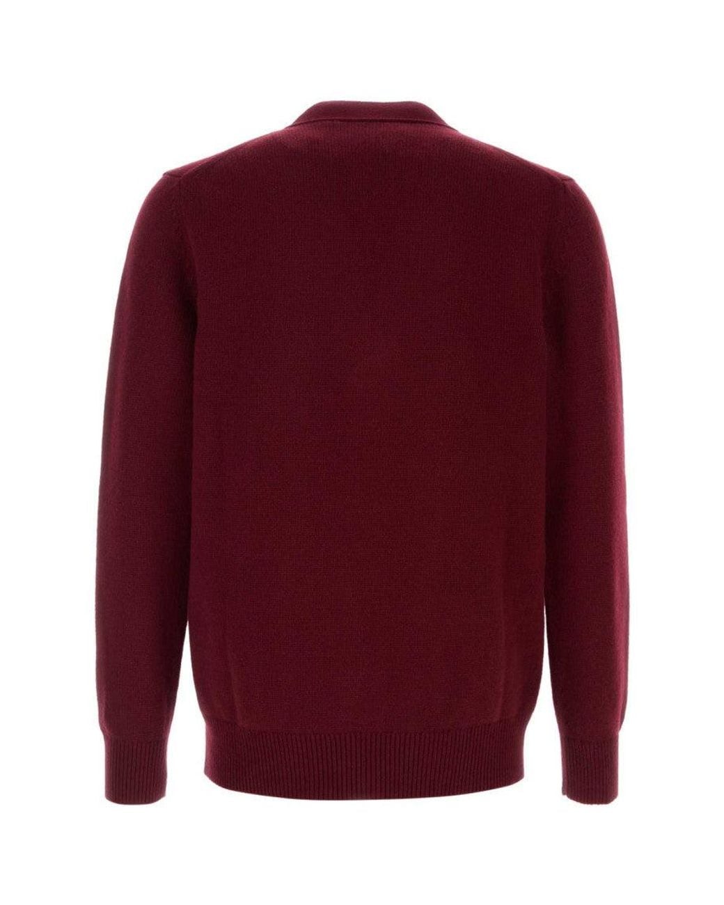Gucci Red V Neck Cardigans for men