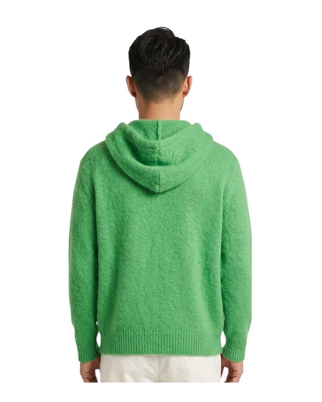 Autry Green Logo Hooded Sweater for men