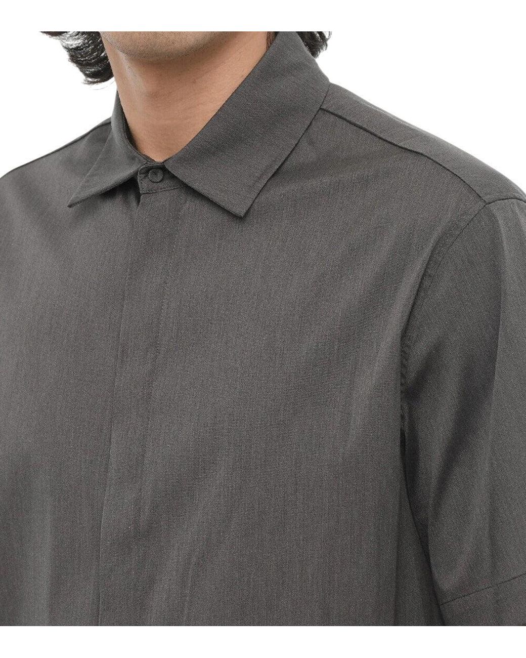 Neil Barrett Gray Dark Loose Solid Shirt for men
