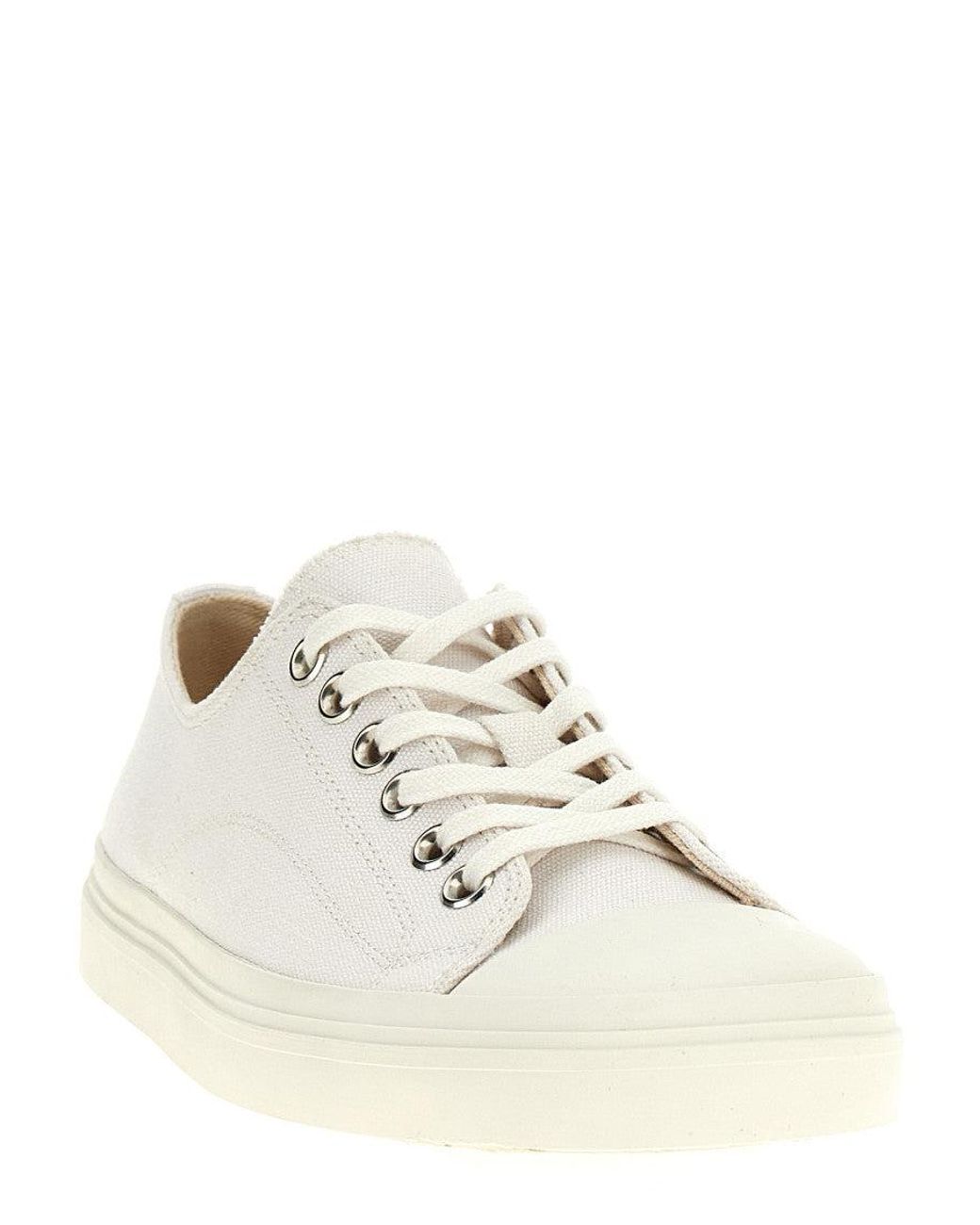 Moschino White Canvas Sneakers
