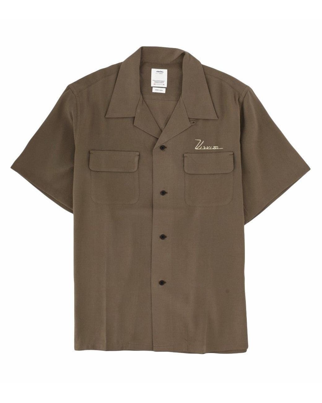 Visvim Brown Regular Solid Shirt for men