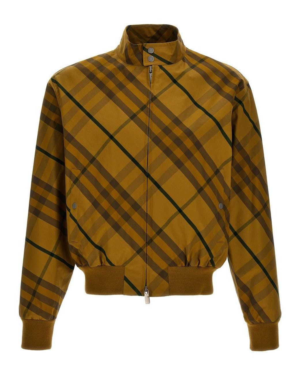 Burberry Green Check Print Jacket for men