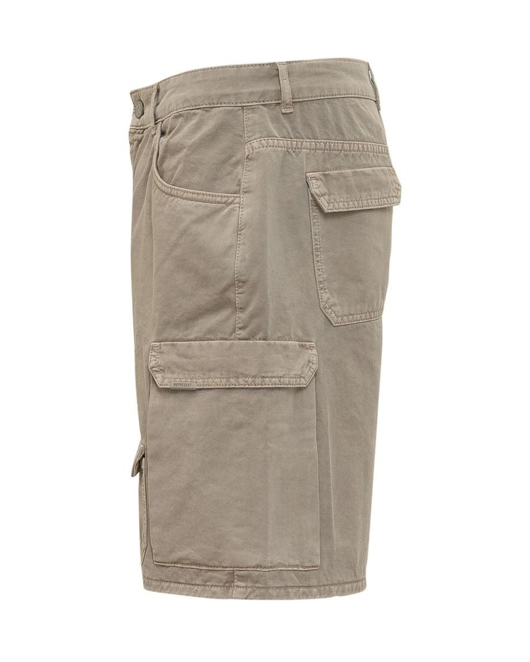 Represent Gray Solid Shorts for men