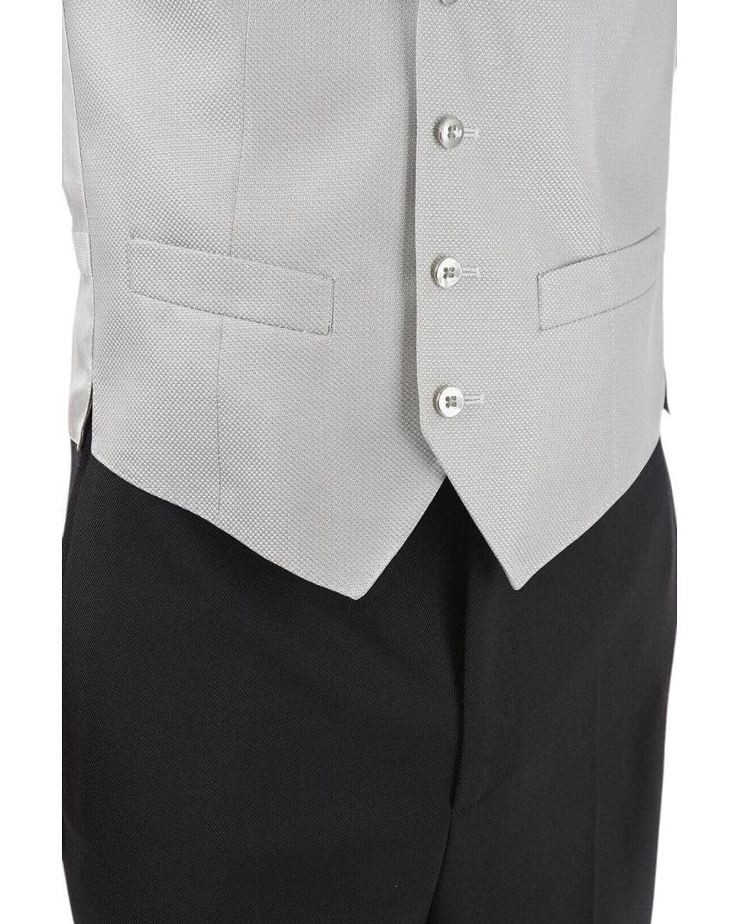 Corneliani Gray V Neck Waistcoat for men