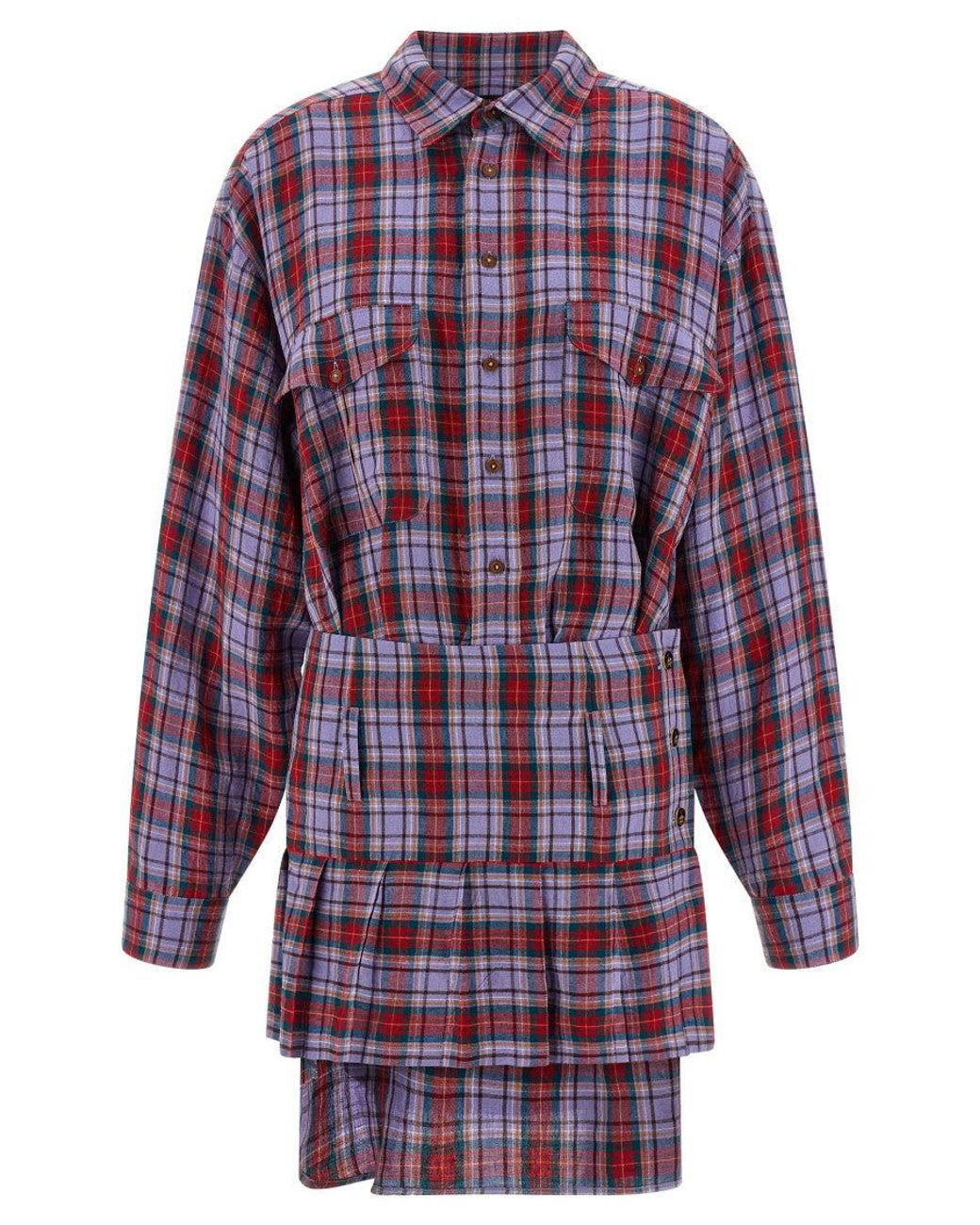 Vivienne Westwood Purple Linen Short Dress