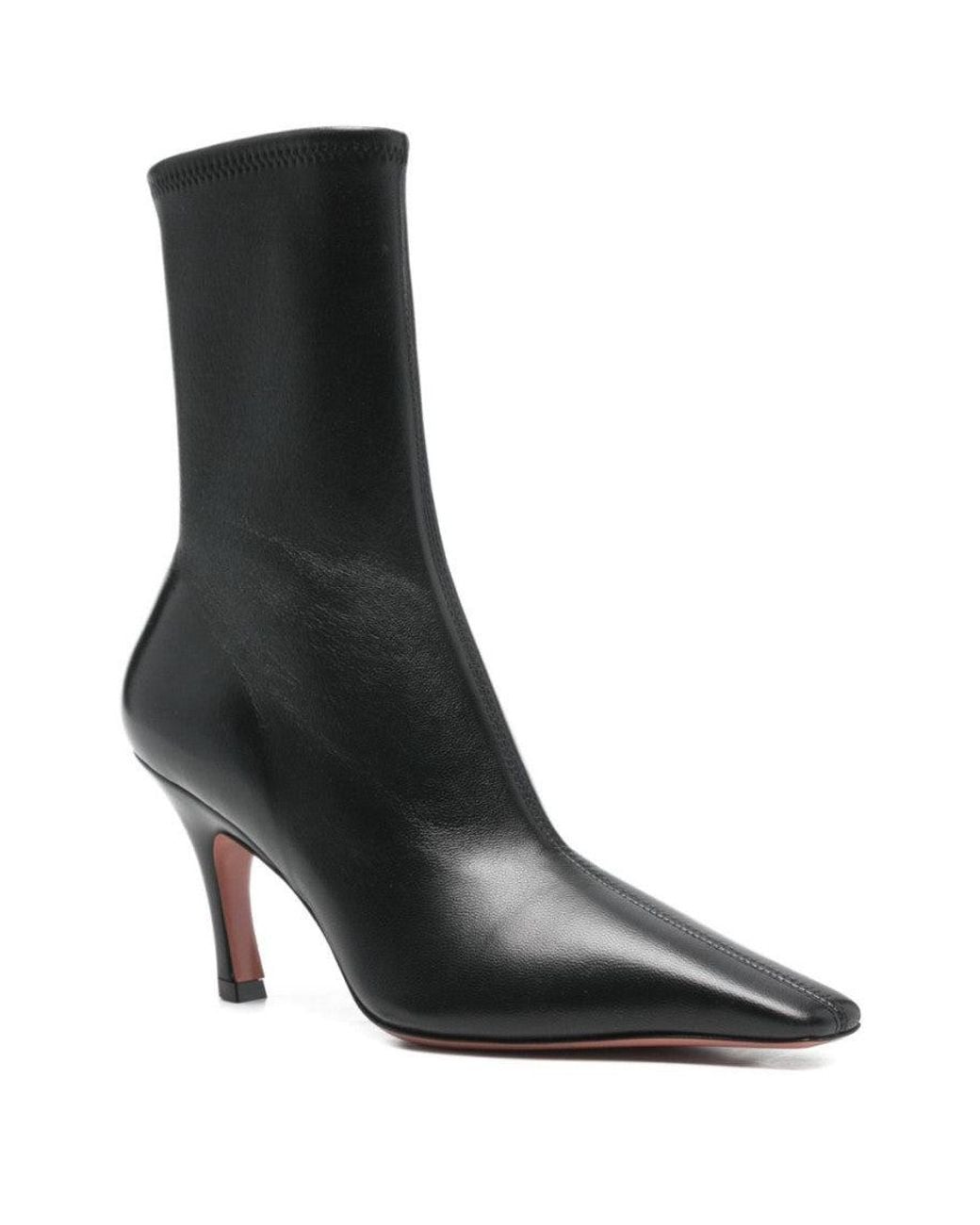 AMINA MUADDI Black Leather Boots