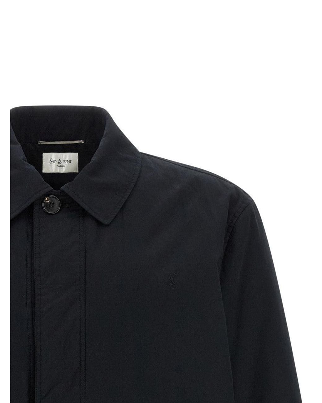 Saint Laurent Blue Shirt Collar Jackets for men