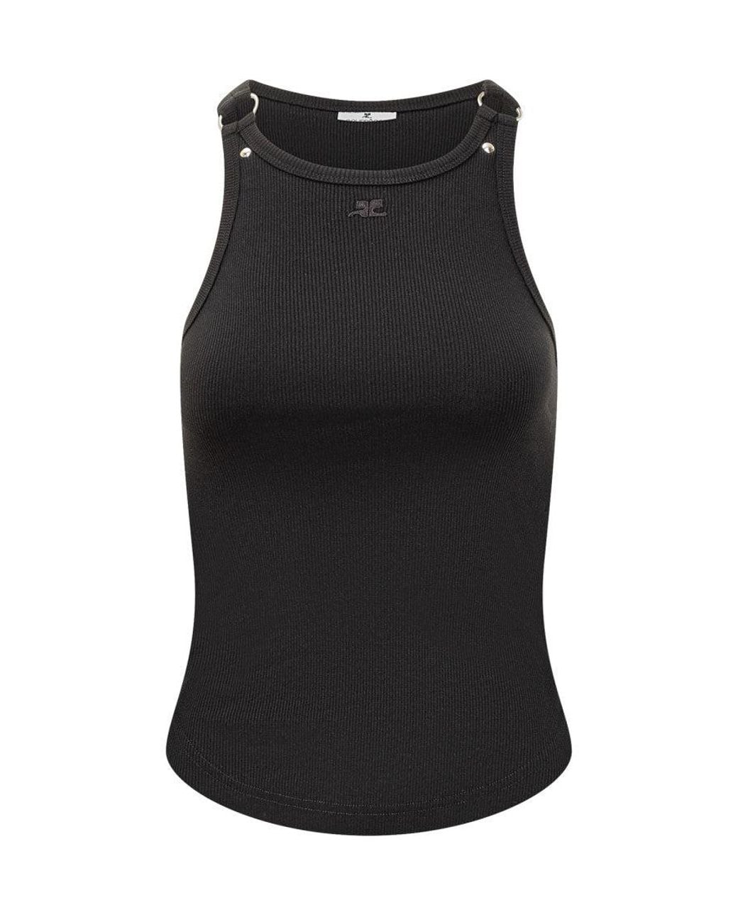 Courreges Black Chic Top With Modern Fit