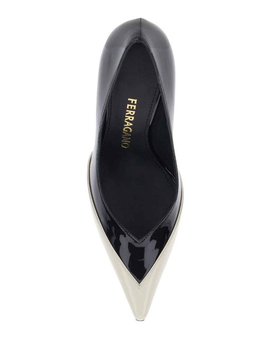 Ferragamo Blackwhite Color Block Pumps