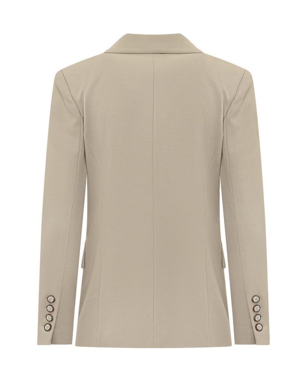 Pinko Natural Solid Notched Lapel Blazer