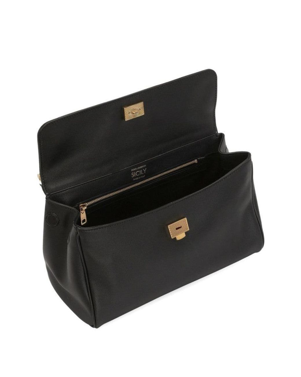 Dolce & Gabbana Black Sicily Satchel