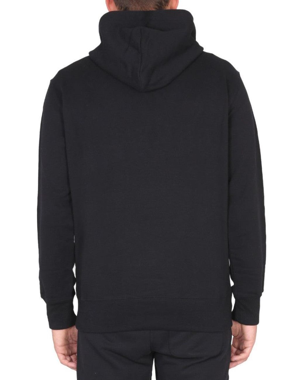 Moschino Black Graphic Hood Sweatshirts for men