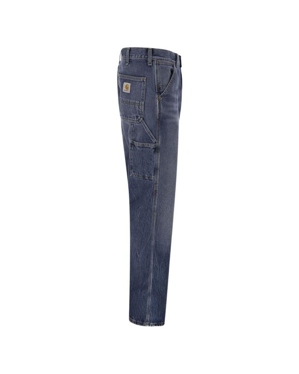 Carhartt Blue Straight Mid Rise Jeans for men