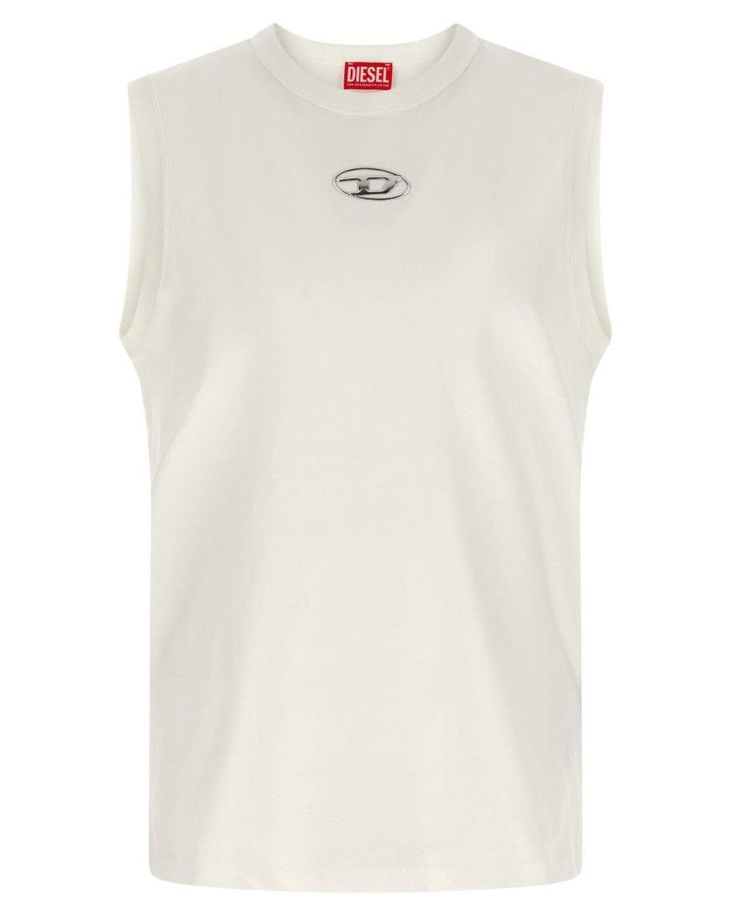 DIESEL White 'T-Bisco-Iod' Top for men