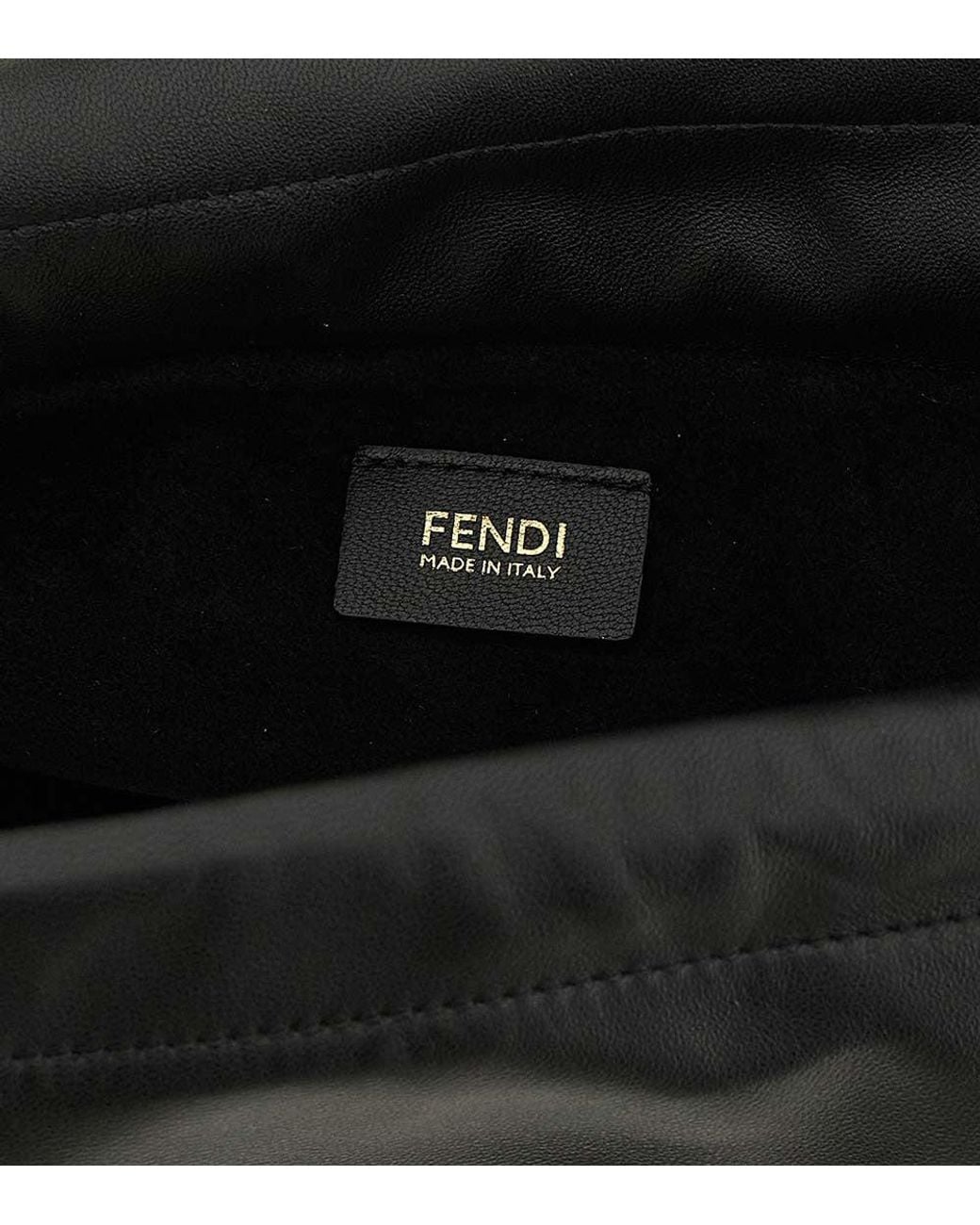 Fendi Black Baguette Soft Medium Shoulder Bag