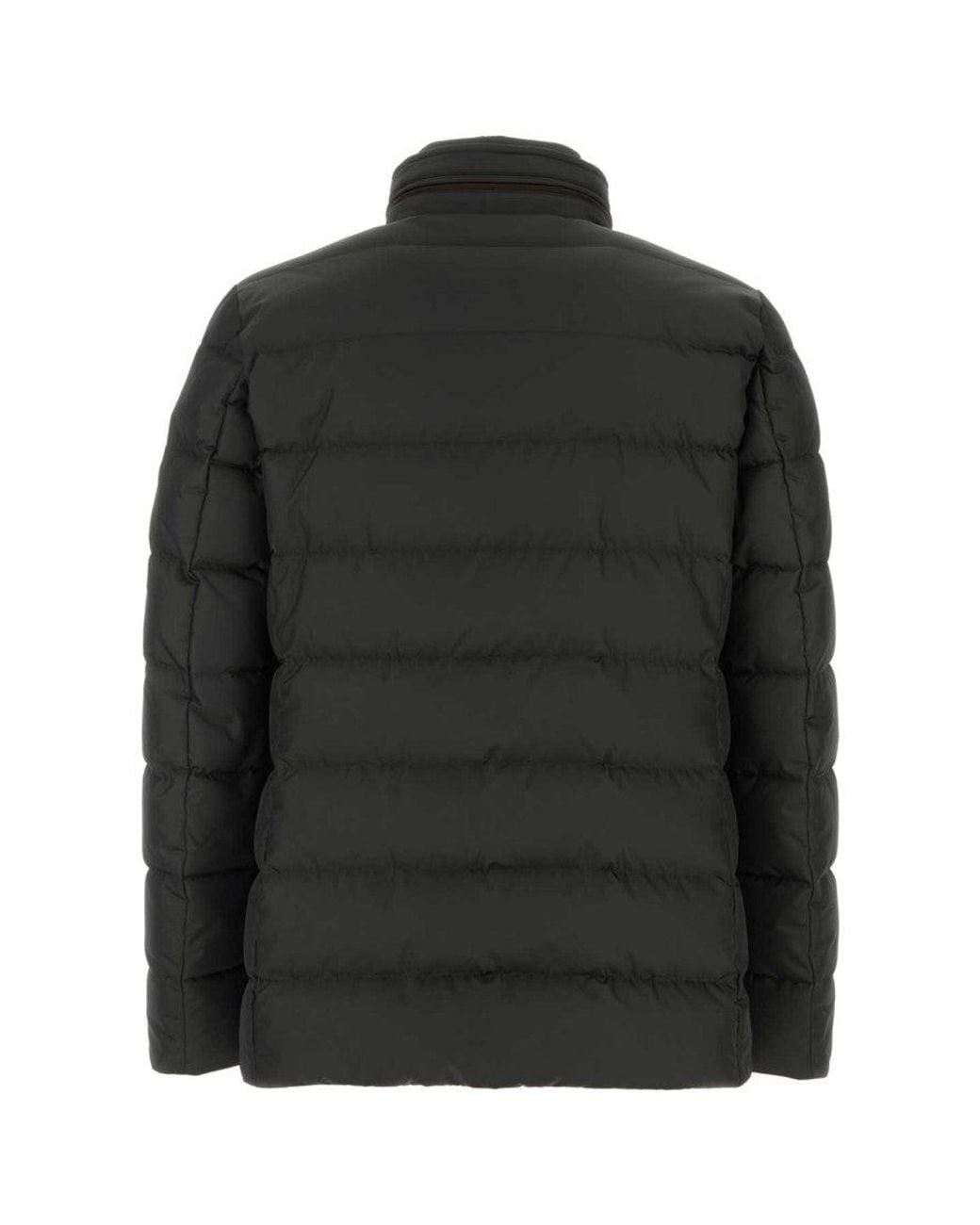Moorer Black Dark Down Jacket for men