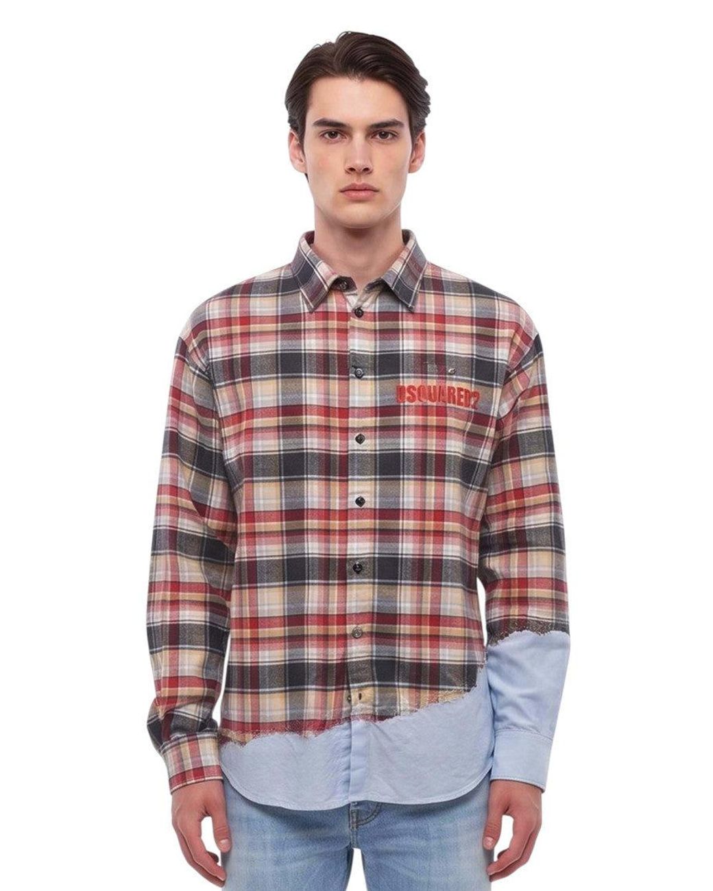 DSquared² Red Checked Shirt for men