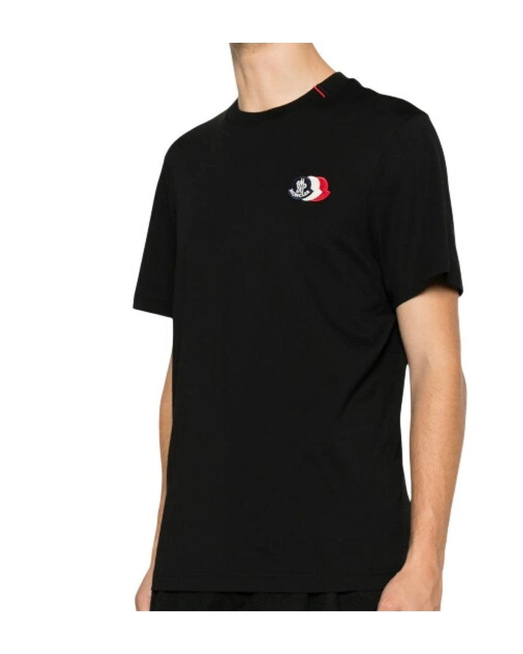 Moncler Black Crew Neck T-Shirt for men