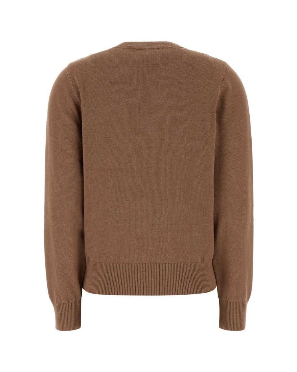 Ganni Natural Graphic Crew Neck Sweatshirt