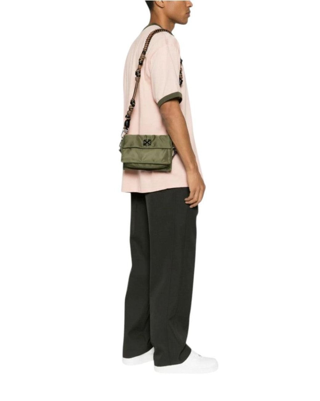 Off-White c/o Virgil Abloh Green Jitney Small Crossbody Bag for men