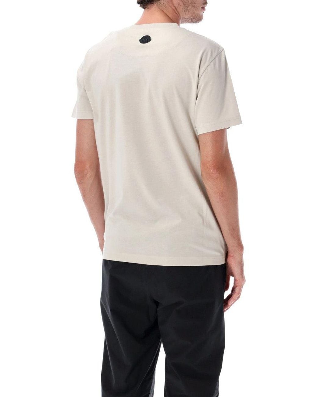 Moncler White Crew Neck T-Shirt for men