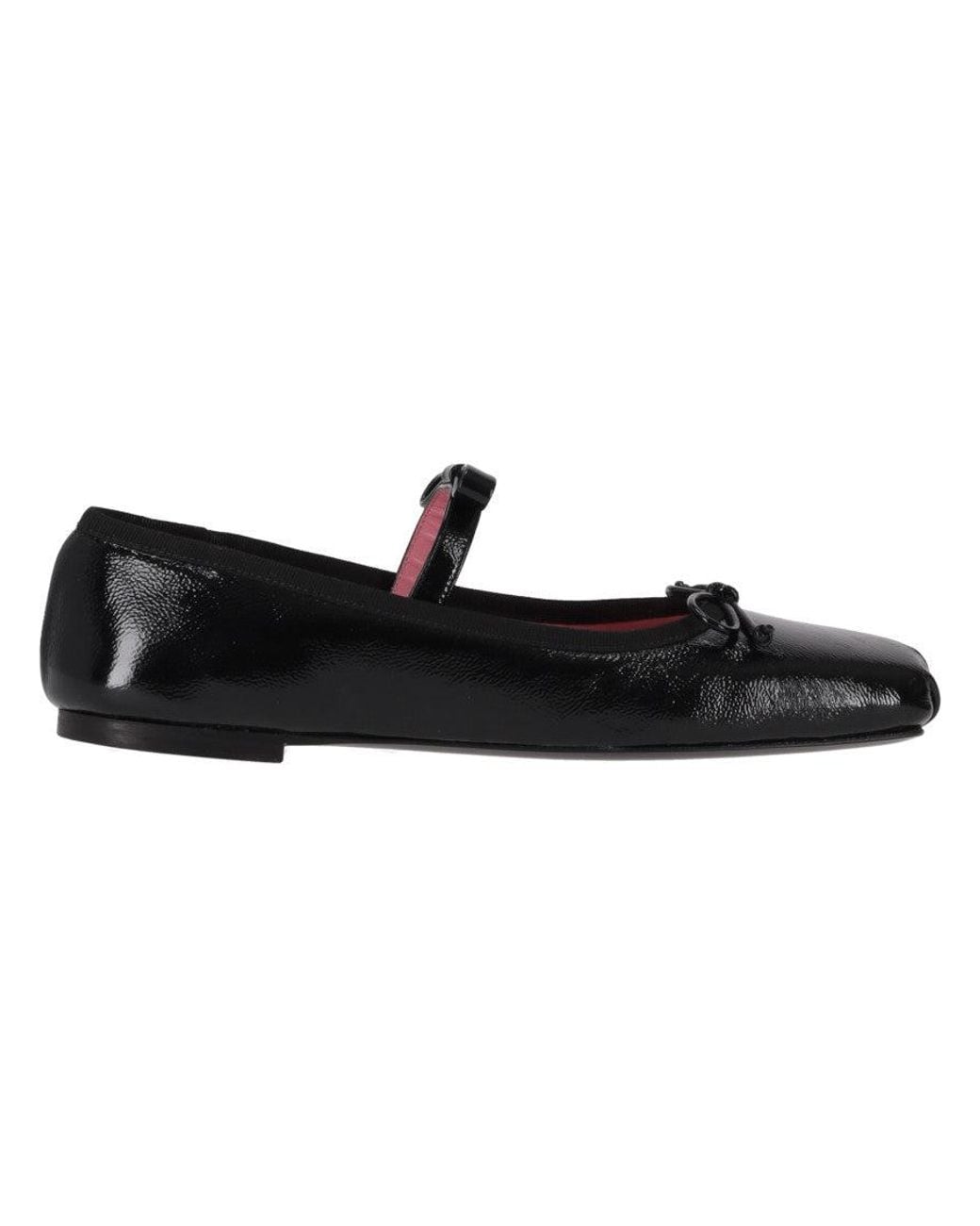 Vivetta Black Leather Ballet Flats