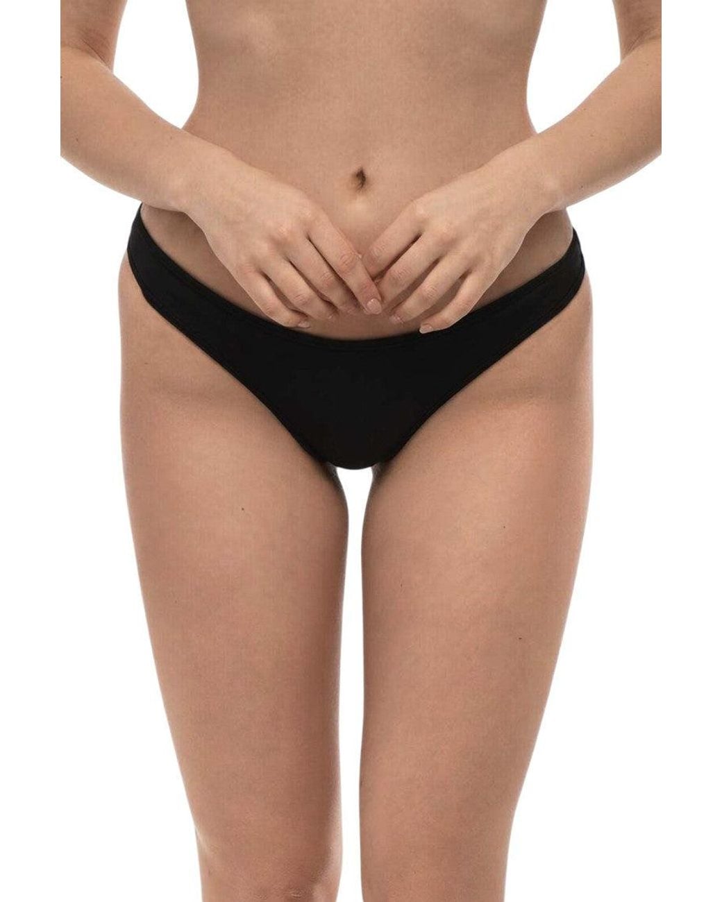 DSquared² Black Solid Bikini Bottom Swimwear