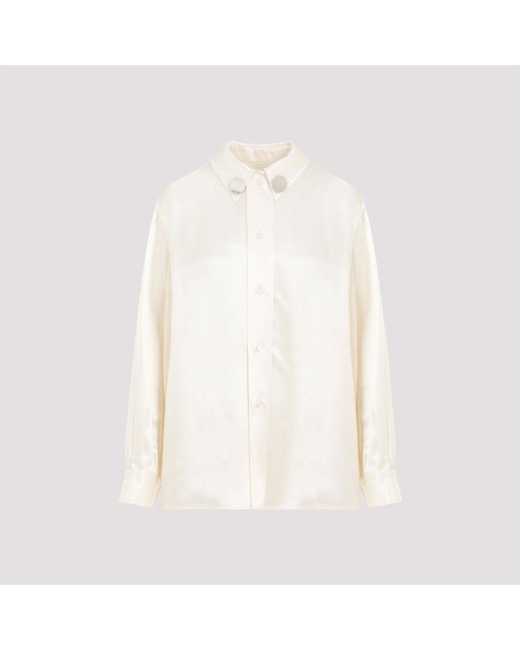 Jil Sander White Viscose Blend Shirt For