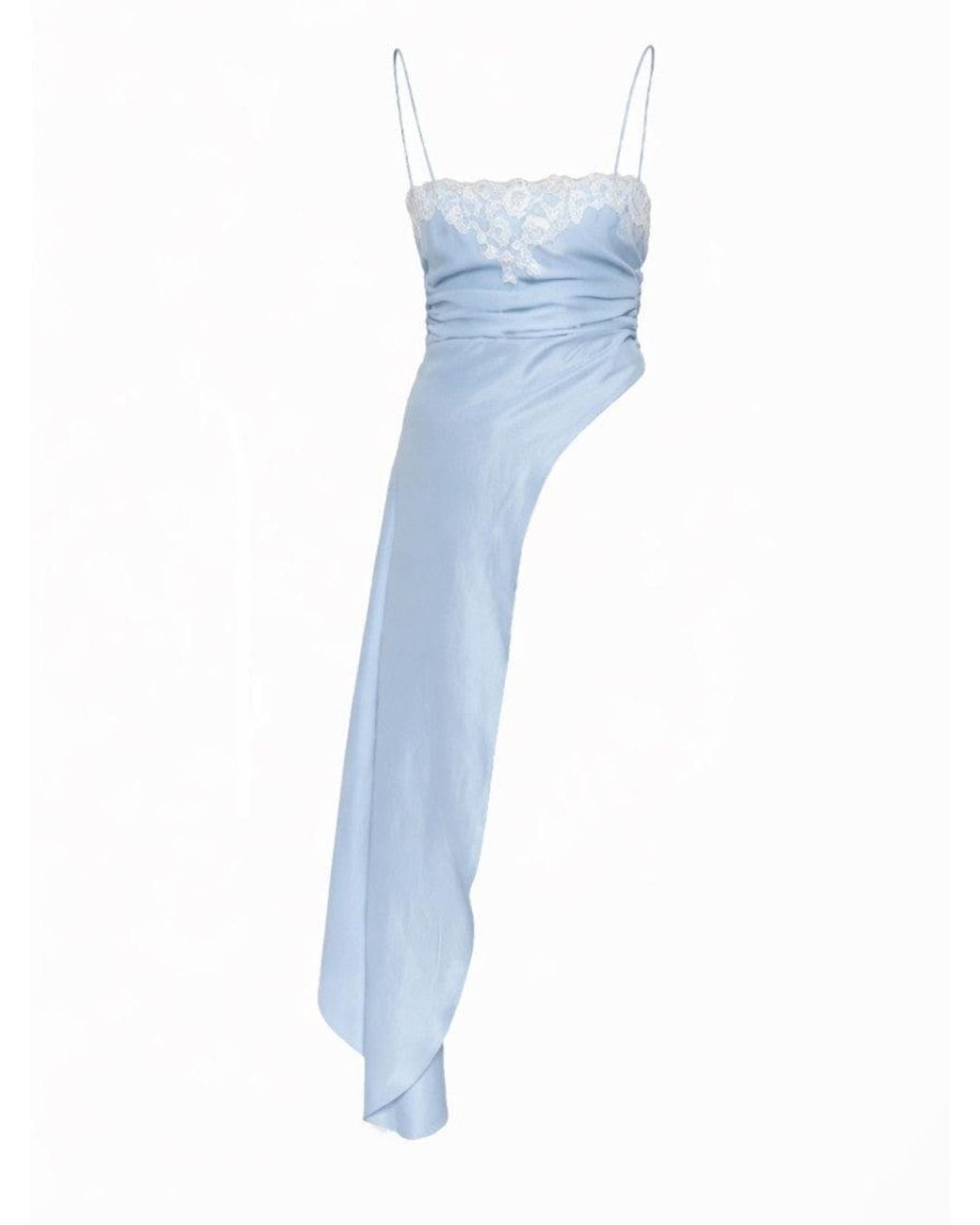 Moschino Blue Solid Scoop Neck Top