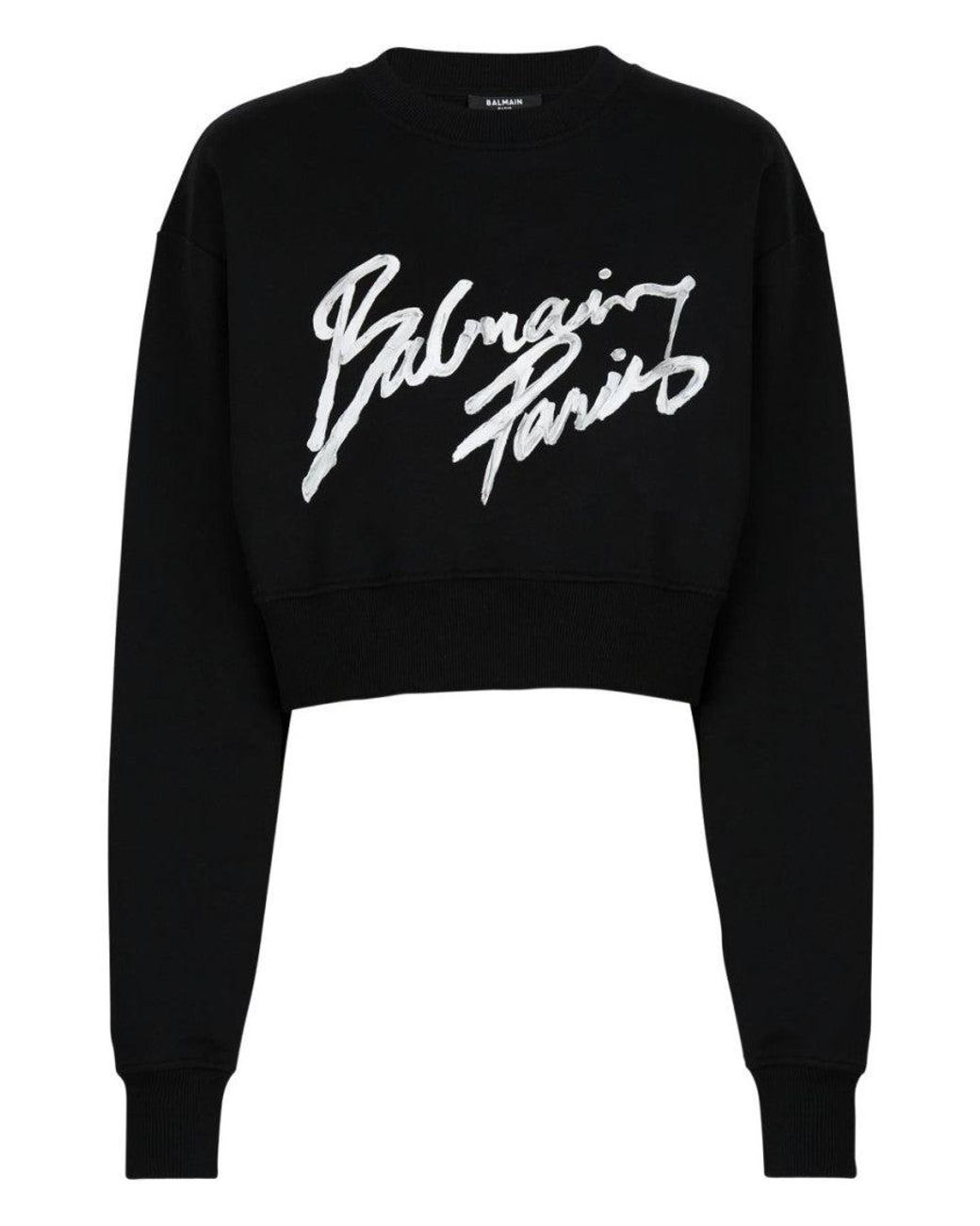 Balmain Black Logo Crew Neck Sweatshirt