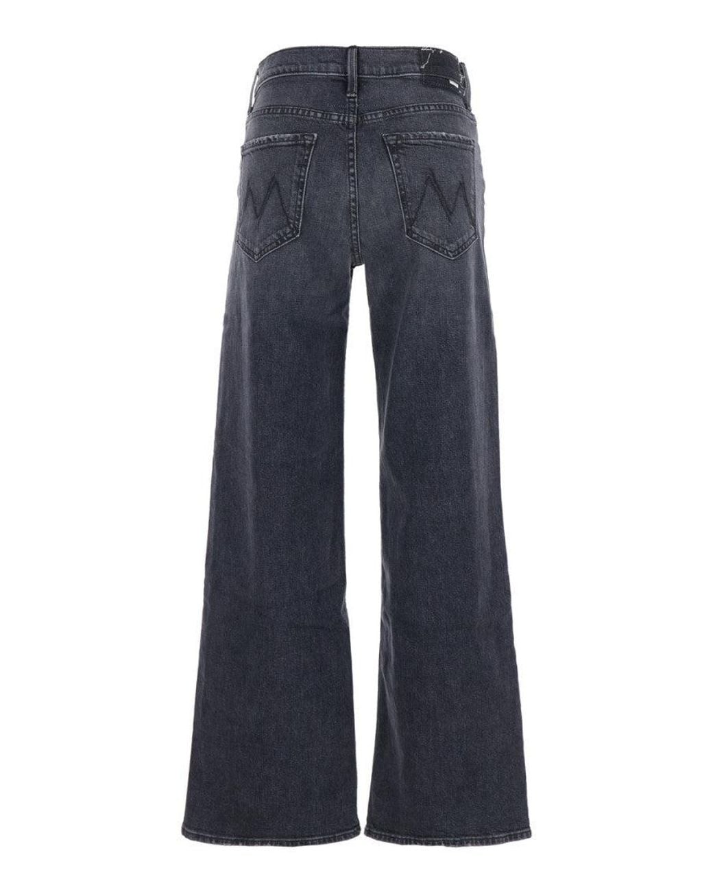 Mother Blue Flared High Rise Jeans