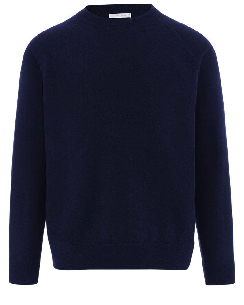 Oliver Lattughi Blue Crew Neck Sweater for men