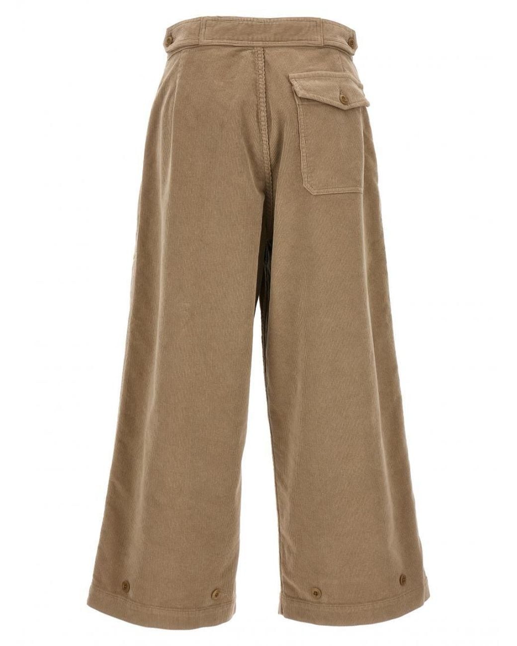 Cellar Door Natural Corduroy Wide-Leg Pants