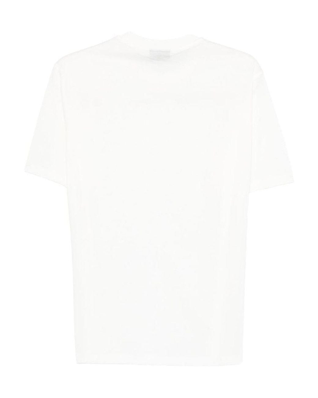 Emporio Armani White Crew Neck Logo T-Shirt for men