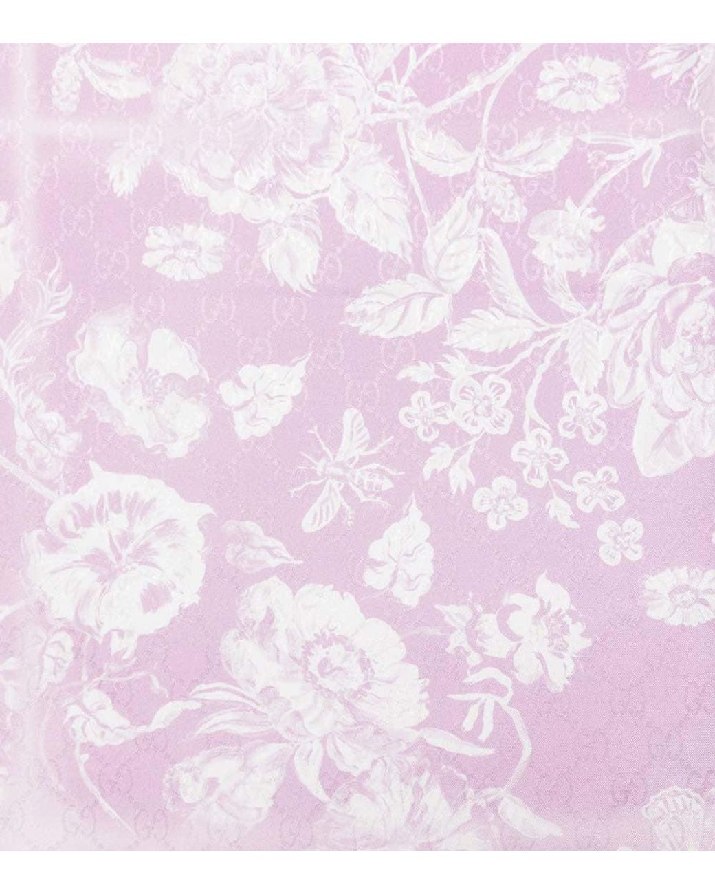 Gucci Purple Floral Scarf