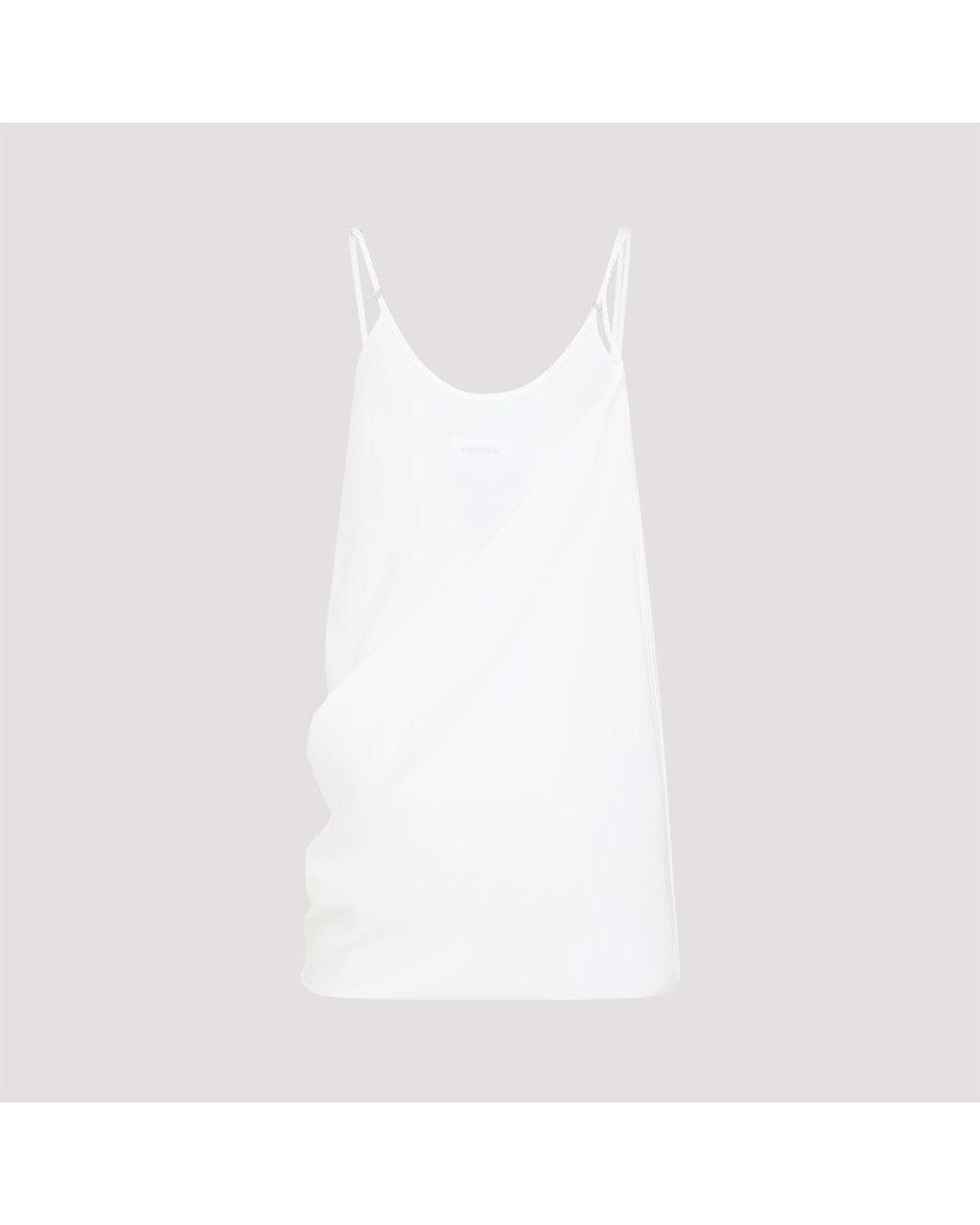 MM6 by Maison Margiela White Silk Mini Dress