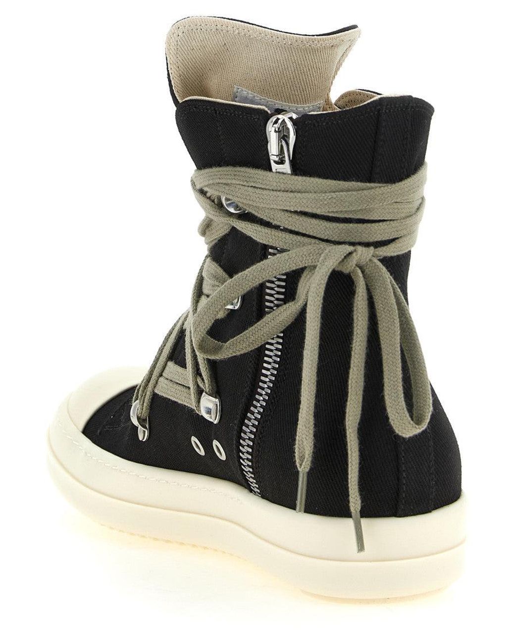 Rick Owens Black Megalace Sneakers for men
