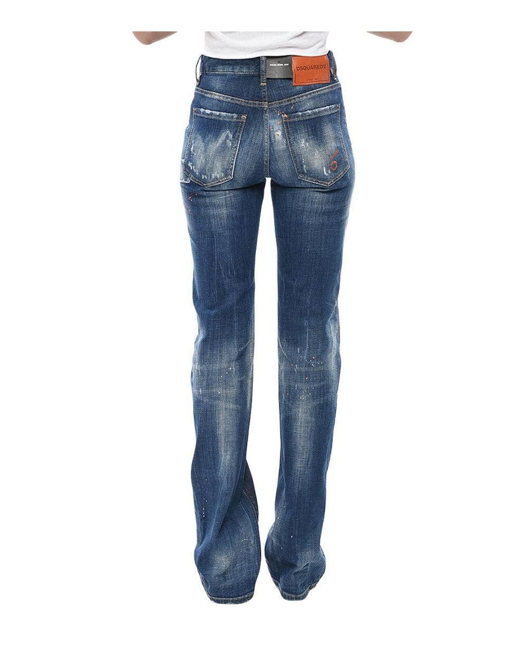 DSquared² Blue Straight High Rise Jeans