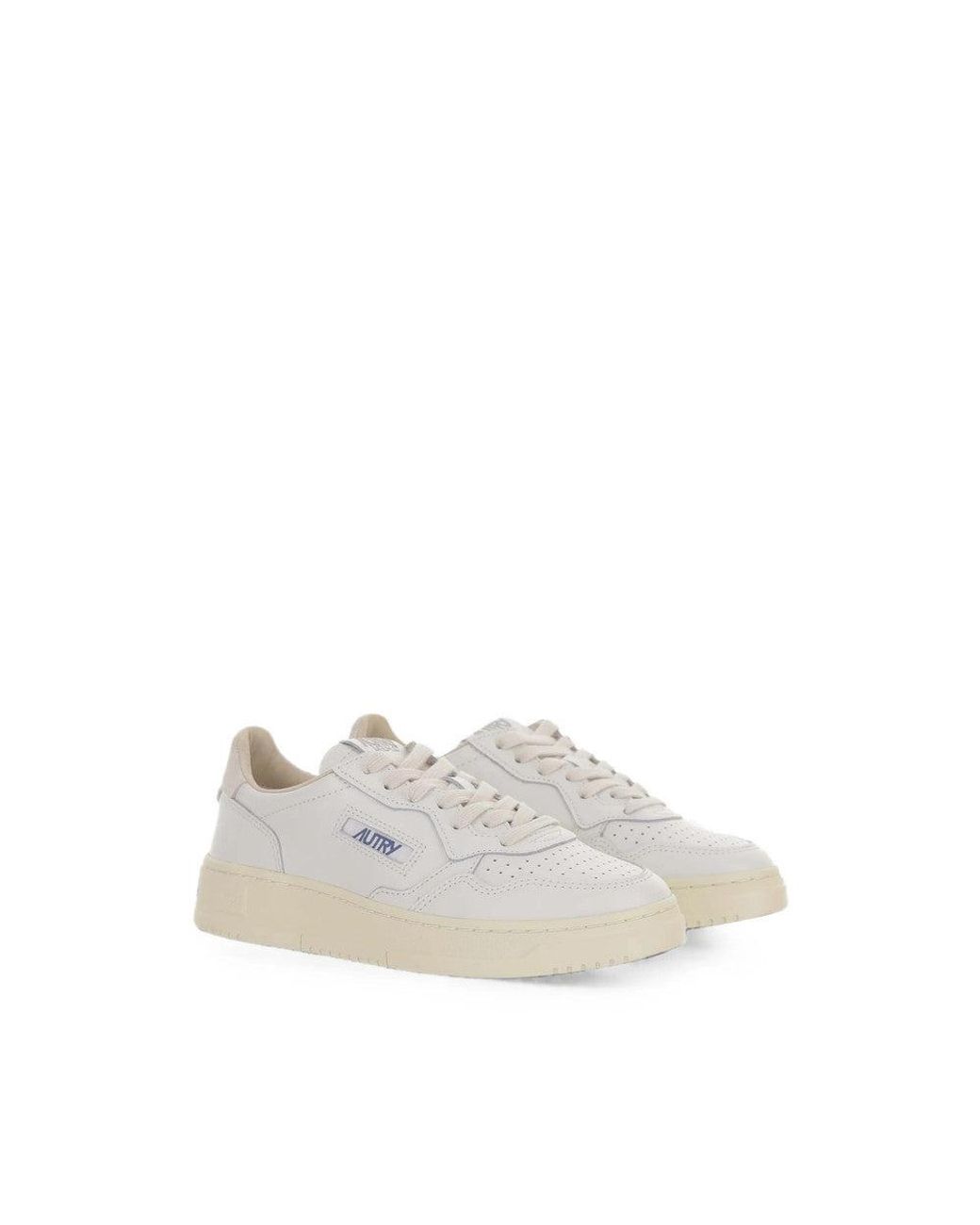 Autry White Leather Sneakers With Subtle Perforations