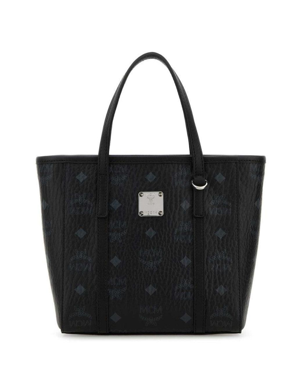 MCM Black Printed Canvas Mini Tony Handbag
