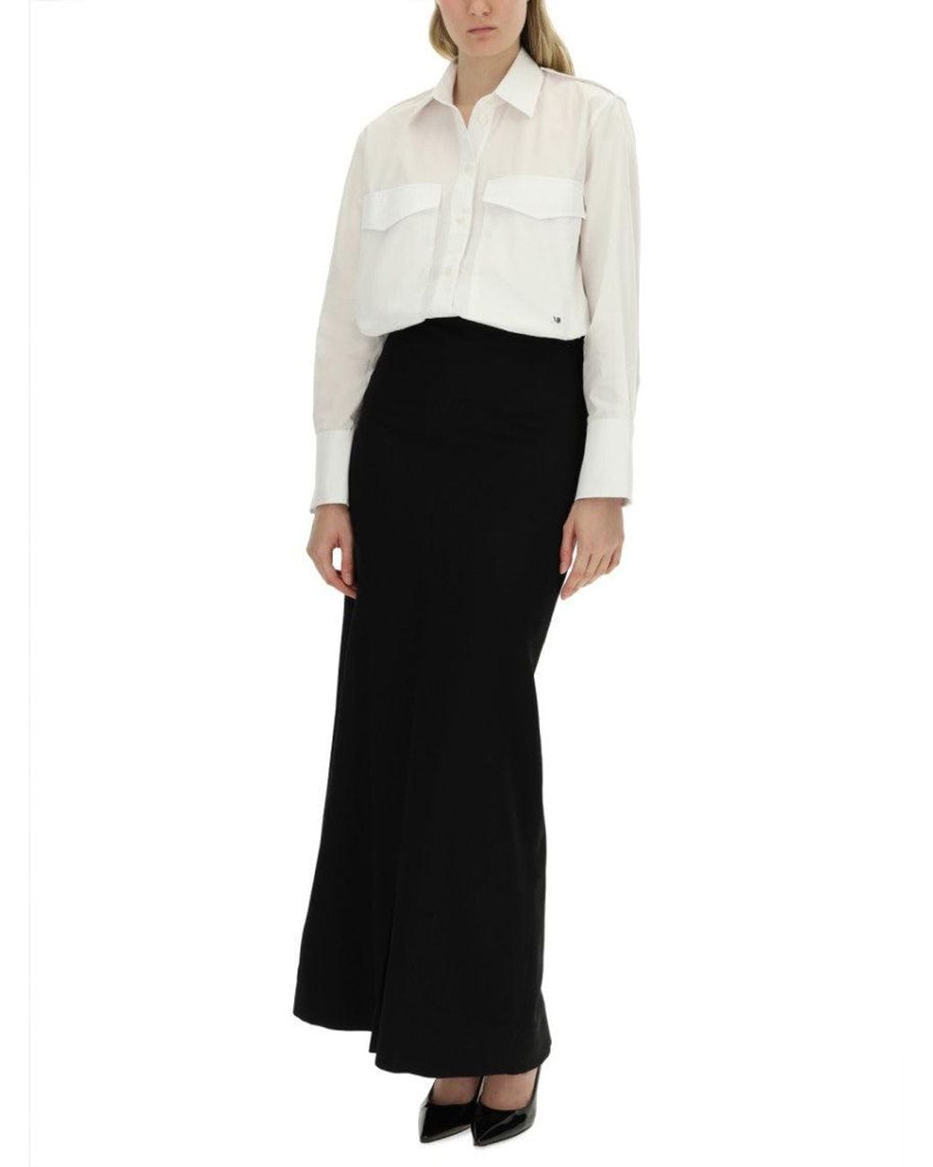 Victoria Beckham White Oversized Solid Shirt