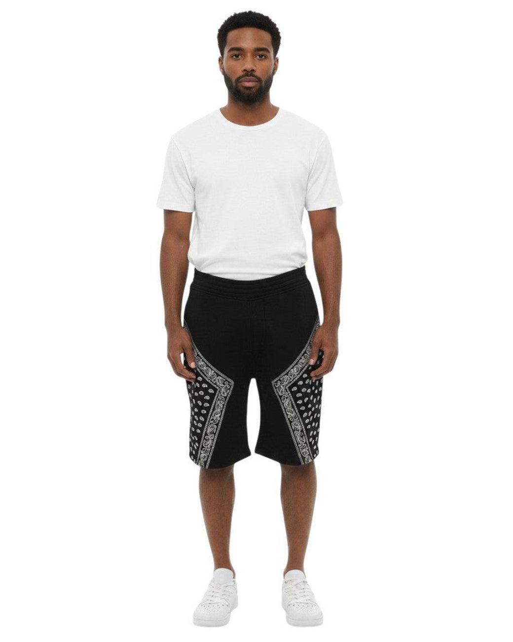 Neil Barrett Black Regular Printed Shorts for men