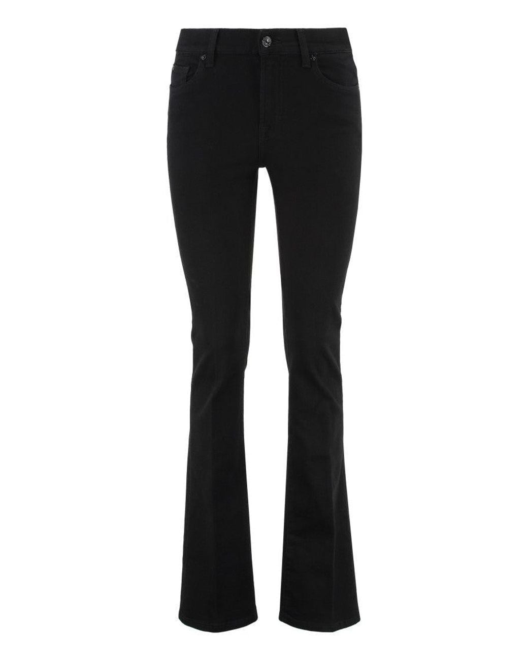7 For All Mankind Black Bootcut High Rise Jeans