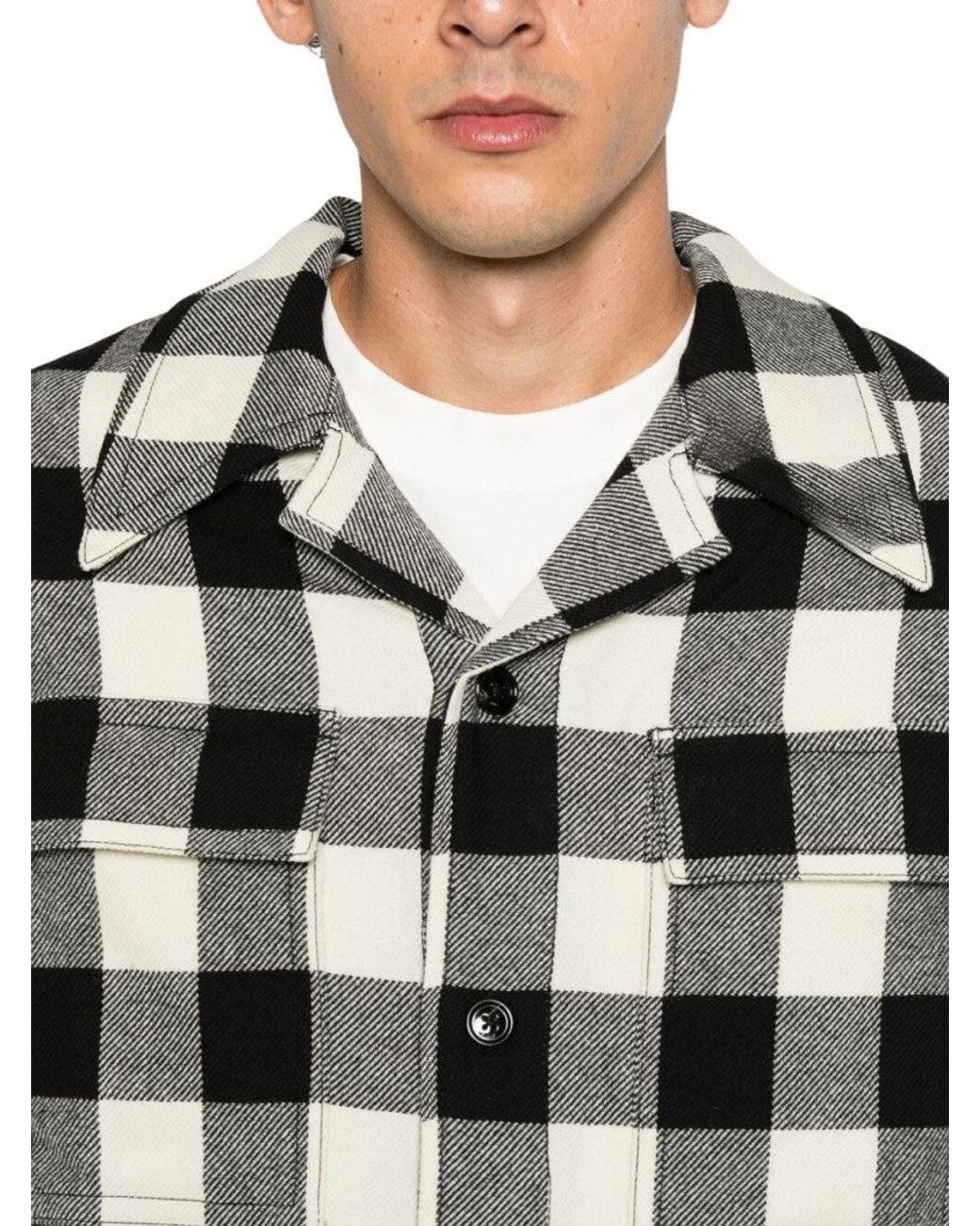 AMI Blackwhite Checked Shirt