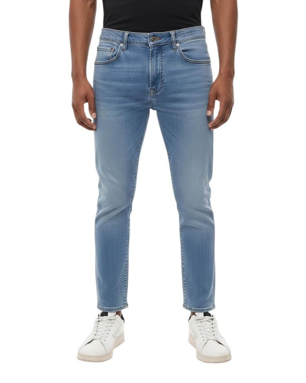Balmain Blue Mid Rise Jeans for men