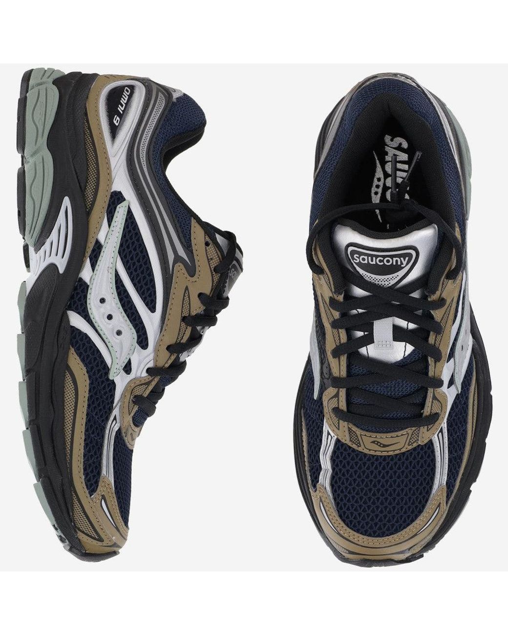 Saucony Gray Round-Toe Sneakers for men