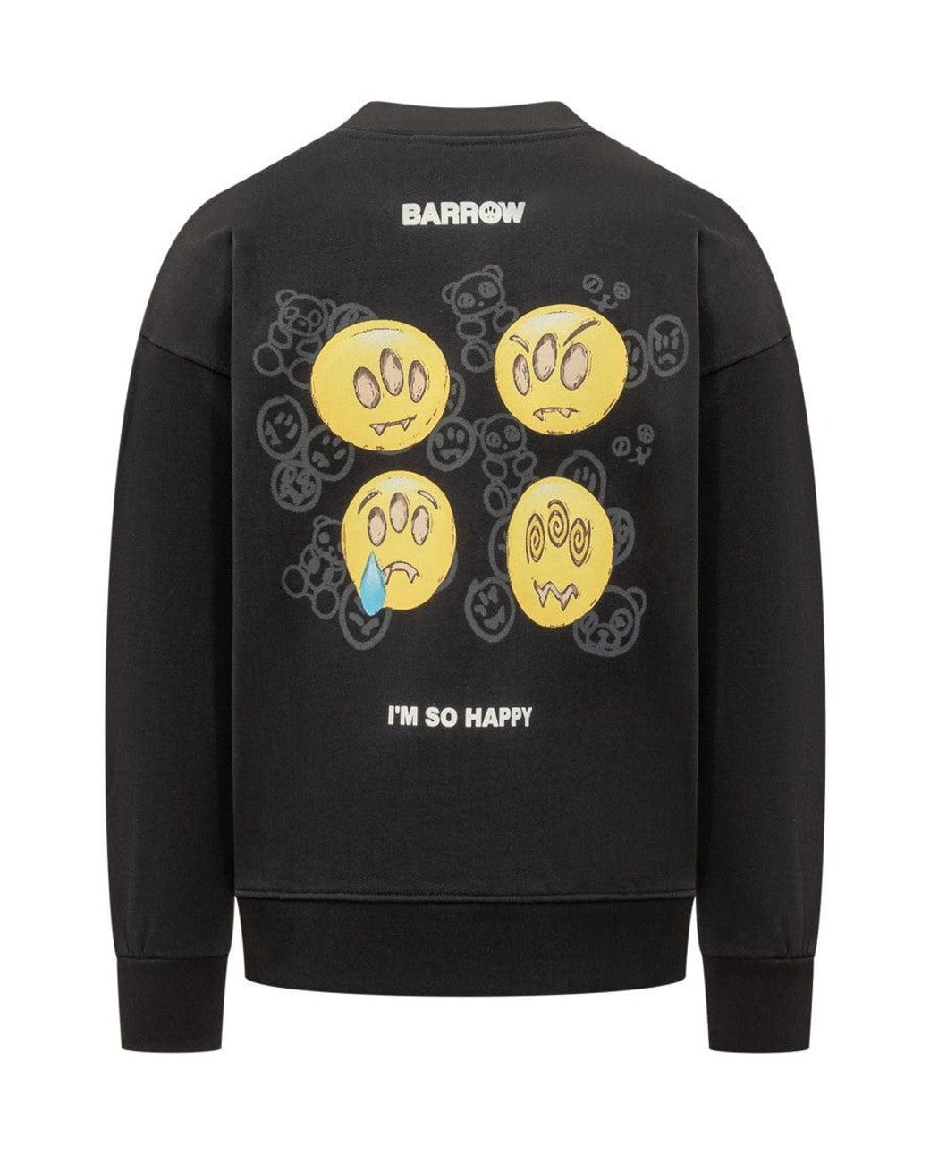 Barrow Black Crew Neck Sweatshirt for men