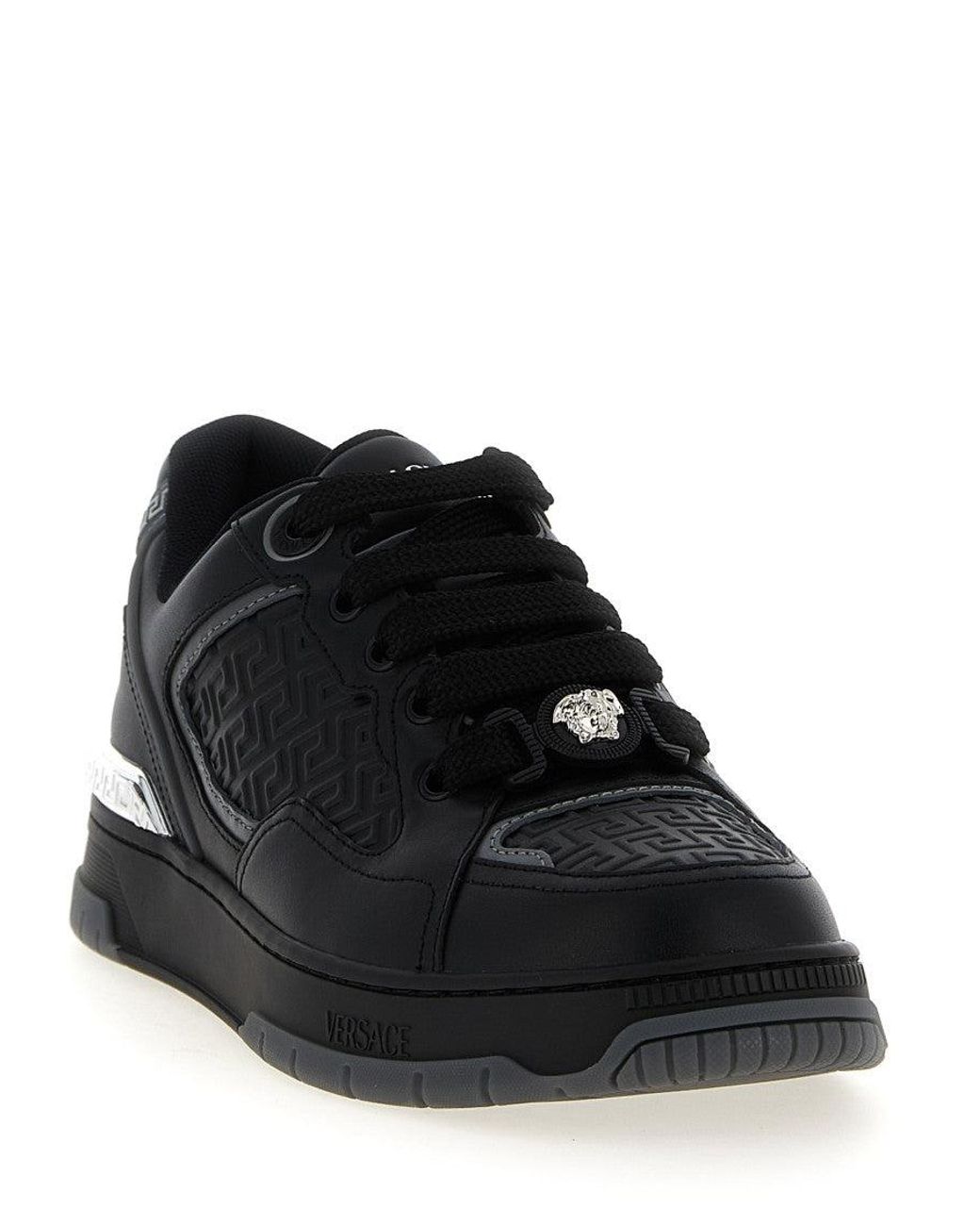 Versace Black Biggie Basket Sneaker for men