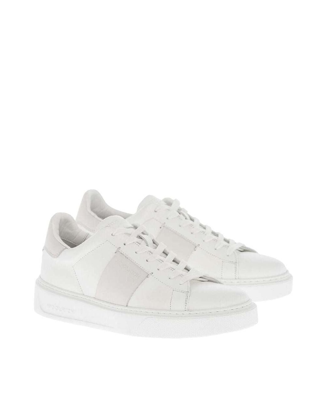 Woolrich White Color Block Low-Top Sneakers